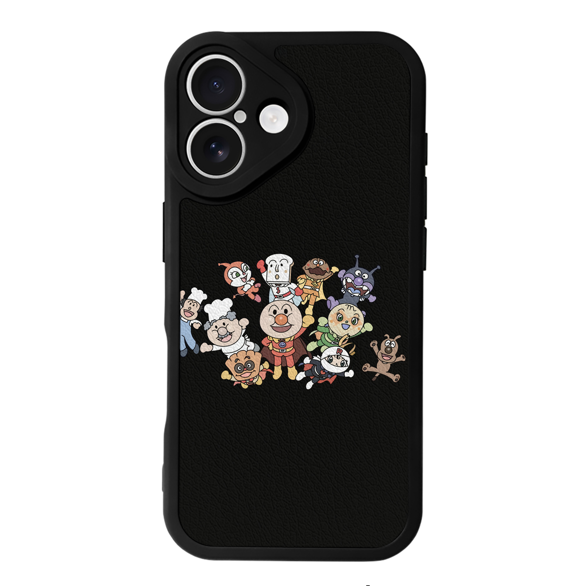 （画像用） アンパンマン Anpanman 【iPhone 16シリーズ対応】シリコンスマホケース（レザー調） 材質：シリコン